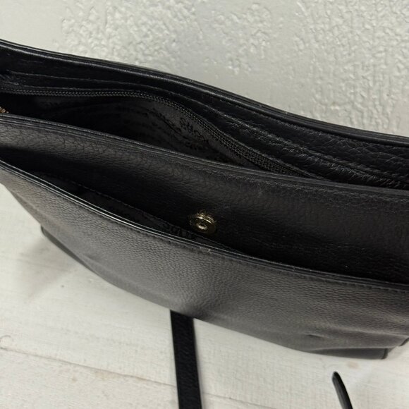 Michael Kors Jet Set Messenger Bag Black Leather Crossbody - Picture 9 of 13